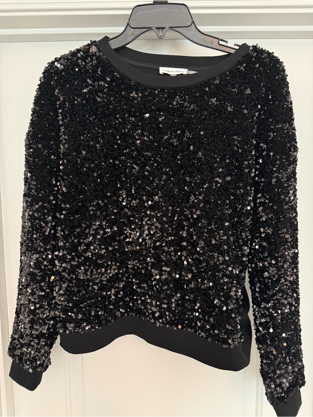 Calvin Klein Black Sequin Top